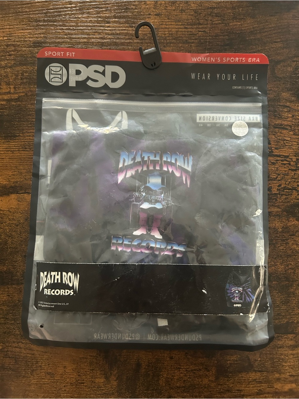 PSD Woman’s Death Row Records Sports Bra-Medium
